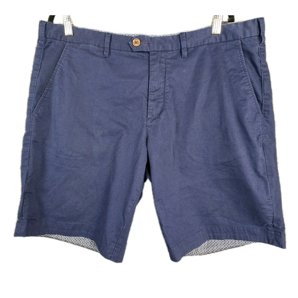 Ted‎ Baker Shorts Men's 38R Navy Blue Cotton Casual Resort Vacation Cruise Chino